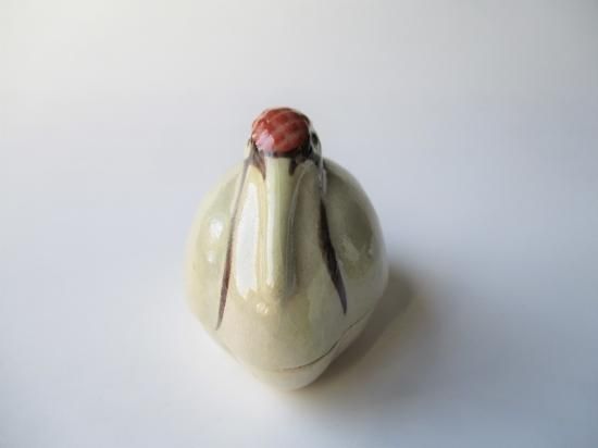 送料込【逢絢亭】茶道具 香合 楽焼 赤楽 琵琶香合 吉村楽入 共