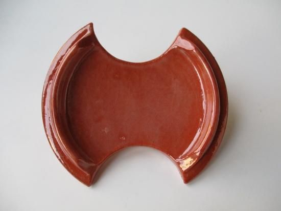 楽焼 飴釉 雪輪瓦 大炉用 川崎和楽作 茶道具 紙箱付 L168 楽焼 飴釉 雪輪瓦 大炉用 川崎和楽作 茶道具 紙箱付 L168