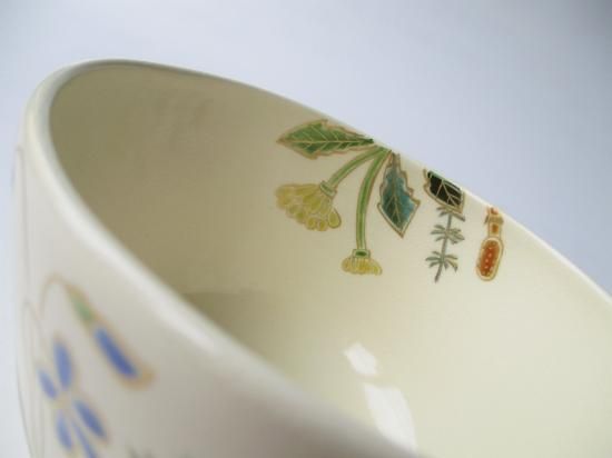 色絵 春野茶碗 (共箱)福本未来 - 茶道具販売 栗林園