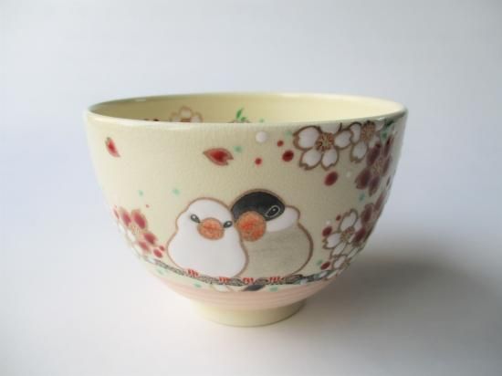 あかおかずき様専用 茶道具 色絵鳥花文 茶碗 在銘12客まとめて C