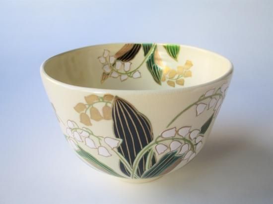 色絵 鈴蘭茶碗 (共箱)福本未来 - 茶道具販売 栗林園 色絵 鈴蘭茶碗 (共箱)福本未来 - 茶道具販売 栗林園