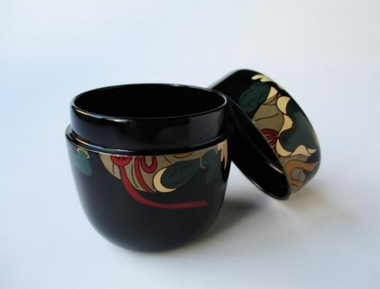風神蒔絵中棗 (共箱)岡本康光 - 茶道具販売 栗林園