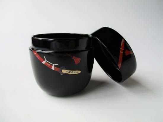 兜内矢蒔絵中棗 (共箱)佐々木麗峰 - 茶道具販売 栗林園