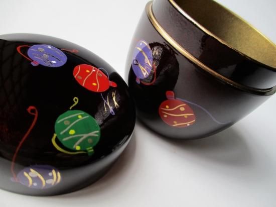 溜塗 水風船蒔絵中棗 (紙箱)東雲 - 茶道具販売 栗林園
