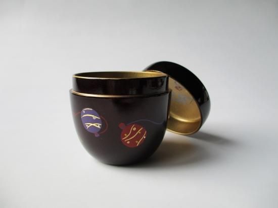 溜塗 水風船蒔絵中棗 (紙箱)東雲 - 茶道具販売 栗林園