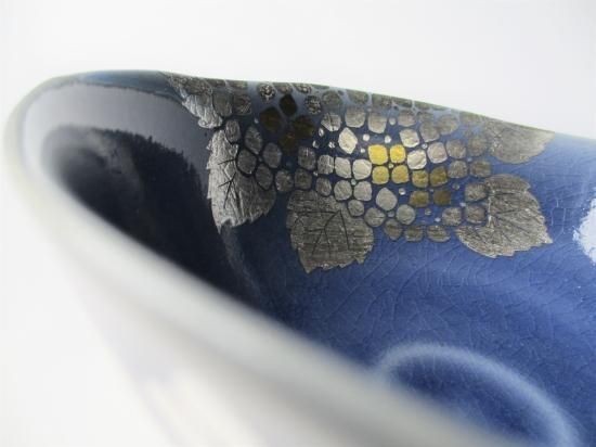 茶道具 栗原 豊生造 金彩ガラス花瓶（共箱）】 茶道具 栗原 豊生