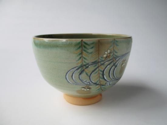 色絵 蛍茶碗 (共箱)巌窯 - 茶道具販売 栗林園