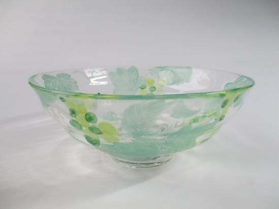 日本最大のブランド 耐熱ガラス平茶碗 葡萄 (共箱)今岡都 - 茶道具販売 栗林園 茶碗・めし碗