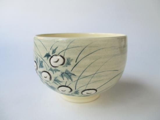 色絵 万寿菊茶碗 (共箱)須山昇華 - 茶道具販売 栗林園