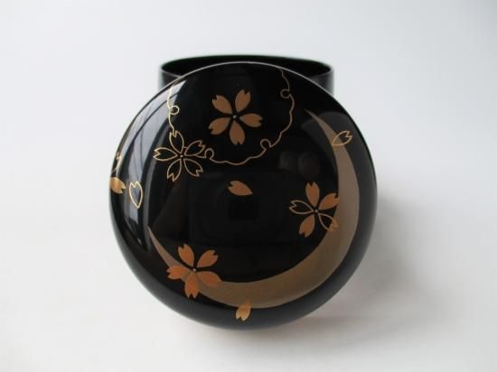 雪月花蒔絵 胴独楽筋 大棗 (共箱)二代 山下甫斎 - 茶道具販売 栗林園 雪月花蒔絵 胴独楽筋 大棗 (共箱)二代 山下甫斎 - 茶道具販売 栗林園