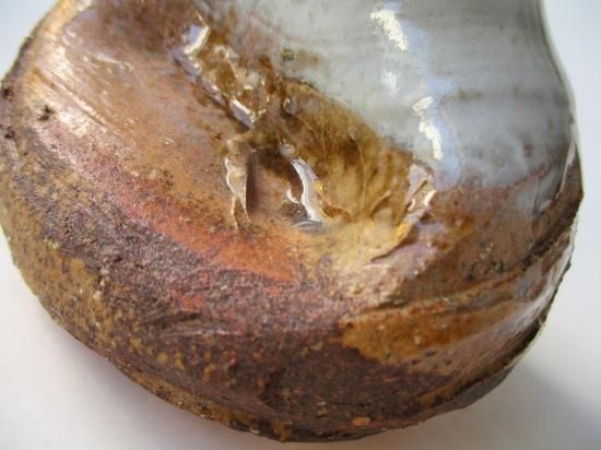 掛花入渋谷泥詩造 萩焼花器　茶道具 萩焼 渋谷泥詩造 掛花入（共箱） 花入れ 茶道 茶道具 花瓶 花器