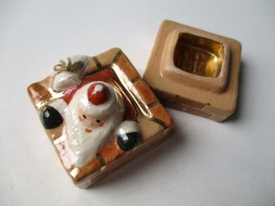 煙突サンタ香合 (紙箱)楽入窯 - 茶道具販売 栗林園