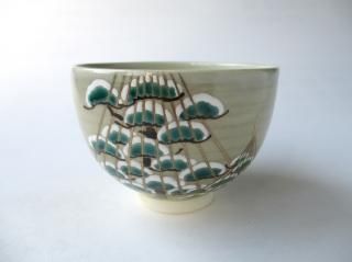 金襴手 兜蓋置 (共箱)高野昭阿弥 - 茶道具販売 栗林園