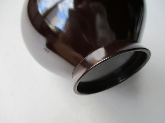 唐銅 下蕪龍耳花入 (共箱)藤井宗喜 - 茶道具販売 栗林園 唐銅 下蕪龍耳花入 (共箱)藤井宗喜 - 茶道具販売 栗林園