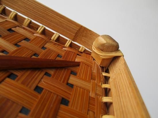 伏見篭 炭斗 (共箱)石田竹美斎 - 茶道具販売 栗林園