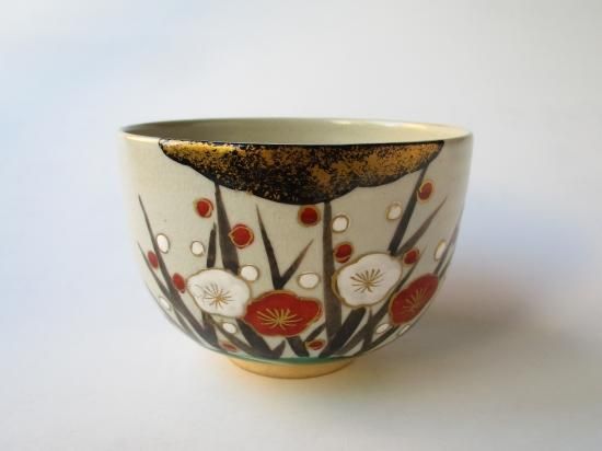茶碗、仁清写、卯花郭公、南口閑粋作 茶碗、仁清写、卯花郭公、南口閑粋作