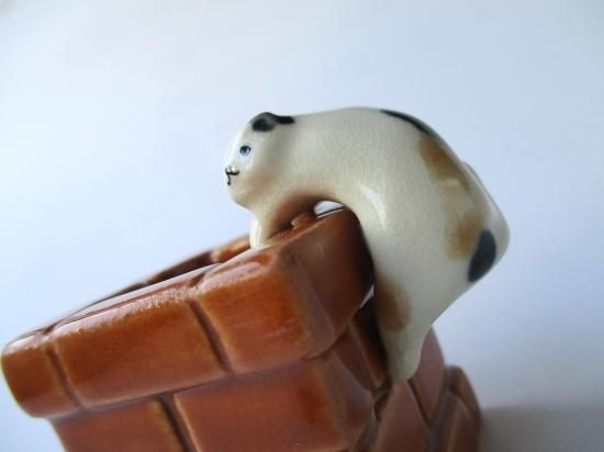 一閑猫蓋置 (共箱)今岡三四郎 - 茶道具販売 栗林園