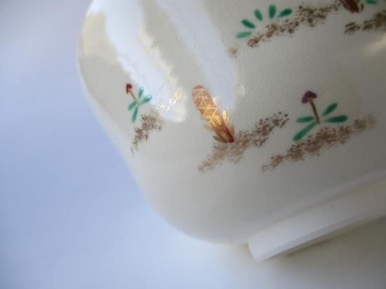 南口閑粋　色絵春草　茶碗　茶道具 色絵 春草茶碗 (共箱)南口閑粋 - 茶道具販売 栗林園