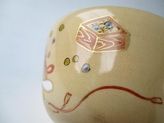 色絵 鬼は外福は内茶碗 (紙箱)森下壮秀 - 茶道具販売 栗林園