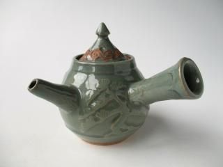 宝山  茶入  煎茶道具  茶道具 煎茶道具 茶入れ 六角茶入 青白磁 利祥作 茶道 : 茶道具いまや
