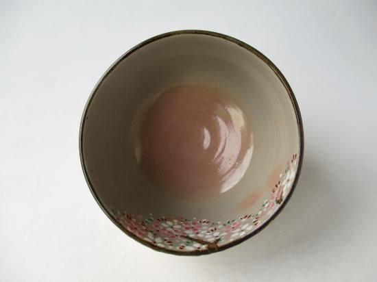 乾山写 桜絵茶碗 (共箱)南口閑粋 - 茶道具販売 栗林園 乾山写 桜絵茶碗 (共箱)南口閑粋 - 茶道具販売 栗林園