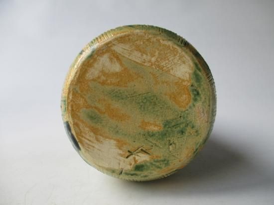 茶筅形 織部花入 (共箱)加藤芳右衛門 - 茶道具販売 栗林園 茶筅形 織部花入 (共箱)加藤芳右衛門 - 茶道具販売 栗林園