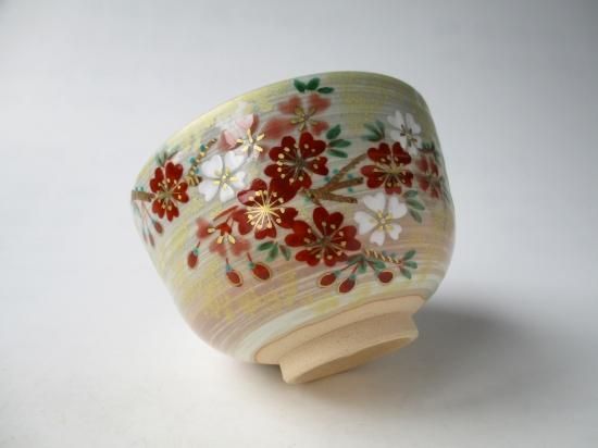 刷毛目 桜絵茶碗 (紙箱)中山喜白 - 茶道具販売 栗林園