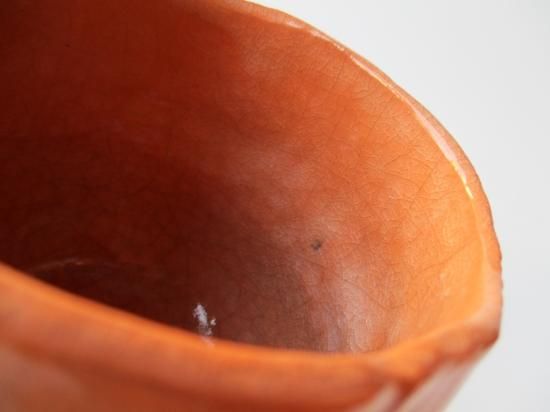 佐々木昭楽 光悦雪片写 赤筒茶碗 | 茶道具 小西康のぶろぐ