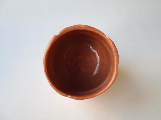 光悦 「雪片」写 赤楽筒茶碗 (共箱)佐々木昭楽 - 茶道具販売 栗林園