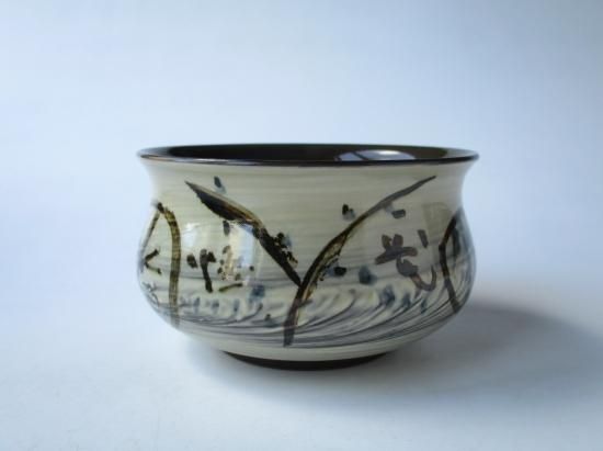 東大寺長老作 東大寺長老 清水公照自画 花燃山色裡 建水 臥牛窯 - 茶道具販売