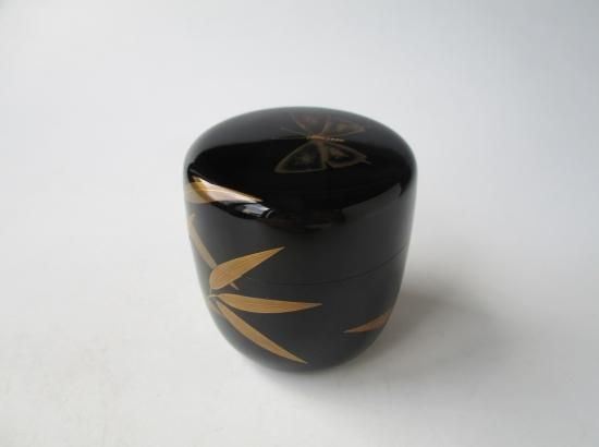山中塗 蝶蒔絵大棗 (共箱)田中修 - 茶道具販売 栗林園 山中塗 蝶蒔絵大棗 (共箱)田中修 - 茶道具販売 栗林園