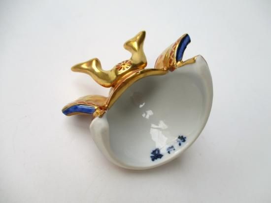 茶道具 蓋置（ふたおき） 蓋置 金襴手 兜 高野昭阿弥 端午の節句