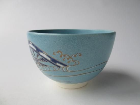 茶碗 トルコ釉 白詰草 水出宋絢 茶道具 新品