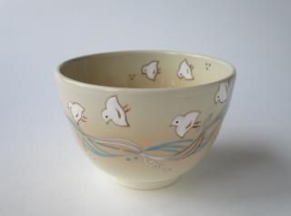 【茶道具】【新品】小倉亨造　菖蒲絵茶碗（紙箱） 乾山写 菖蒲茶碗 加賀瑞山造 共箱 : 茶道具商 越中屋 - 通販