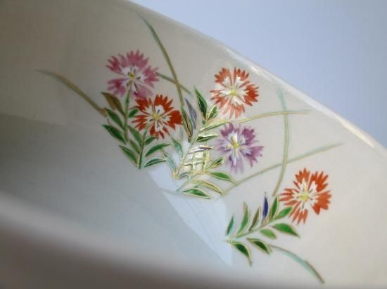 色絵 撫子茶碗 (共箱)森下秋彩 - 茶道具販売 栗林園