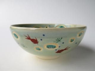 【茶道具】小倉亨造　クリスマス絵茶碗（紙箱） 灰釉 森のクリスマス茶碗 (紙箱)千寿窯 - 茶道具販売 栗林園