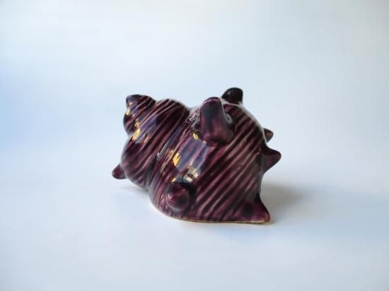 茶道具　手塚桃峰作　浅黄交趾　末広　水指　共布共箱　N　7944A 浅黄交趾末広水指 中村翠嵐 作