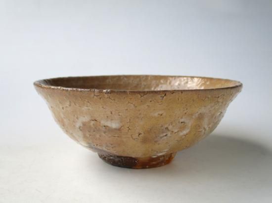 茶道具 萩焼 割高台 茶碗 岡田裕 共箱 陶芸 茶会 稽古 山口県