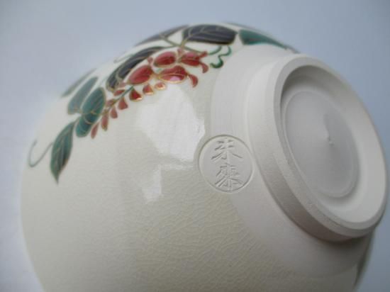 色絵 葛茶碗 (共箱)福本未来 - 茶道具販売 栗林園 色絵 葛茶碗 (共箱)福本未来 - 茶道具販売 栗林園