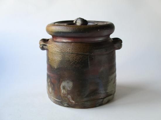 備前焼 耳付水指 (共箱)伊勢崎満 - 茶道具販売 栗林園 備前焼 耳付水指 (共箱)伊勢崎満 - 茶道具販売 栗林園