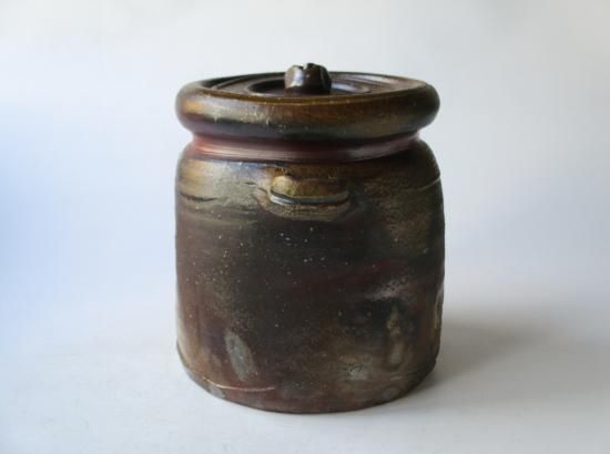 備前焼 耳付水指 (共箱)伊勢崎満 - 茶道具販売 栗林園 備前焼 耳付水指 (共箱)伊勢崎満 - 茶道具販売 栗林園