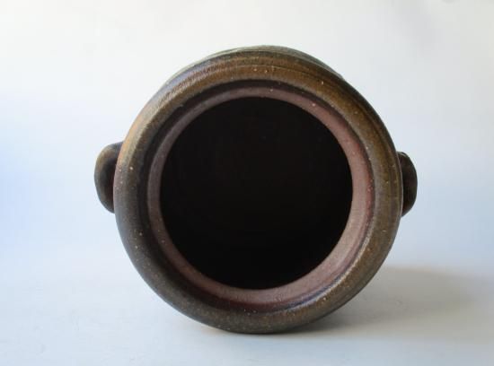 備前焼 耳付水指 (共箱)伊勢崎満 - 茶道具販売 栗林園 備前焼 耳付水指 (共箱)伊勢崎満 - 茶道具販売 栗林園