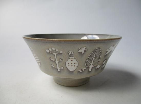 灰釉 森のクリスマス茶碗 (紙箱)千寿窯 - 茶道具販売 栗林園