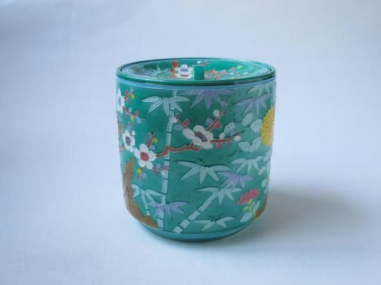 青交趾 四君子皆具 (共箱)川瀬白鳳 - 茶道具販売 栗林園 青交趾 四君子皆具 (共箱)川瀬白鳳 - 茶道具販売 栗林園