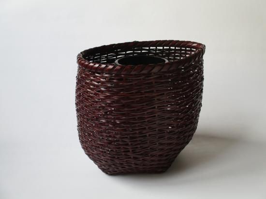 達磨牡丹籠 ダルマボタン籠 網代 茶道具 生花 中国 大花入 高さ約93cm 達磨牡丹籠 ダルマボタン籠 網代 茶道具 生花 中国 大花入 高さ約