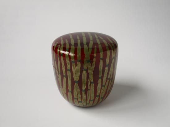 茶器/茶道具 なつめ（お薄器）】 輪島塗り 大棗 金魚蒔絵 崎田宏