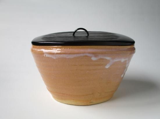 茶道具 抹茶茶碗 萩焼き 枇杷色 井戸型 吉野桃李作 桃李窯 茶道