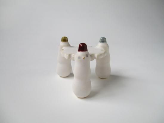 雪だるま蓋置 (共箱)今岡三四郎 - 茶道具販売 栗林園