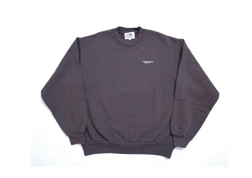 embroidery crew neck chocolate