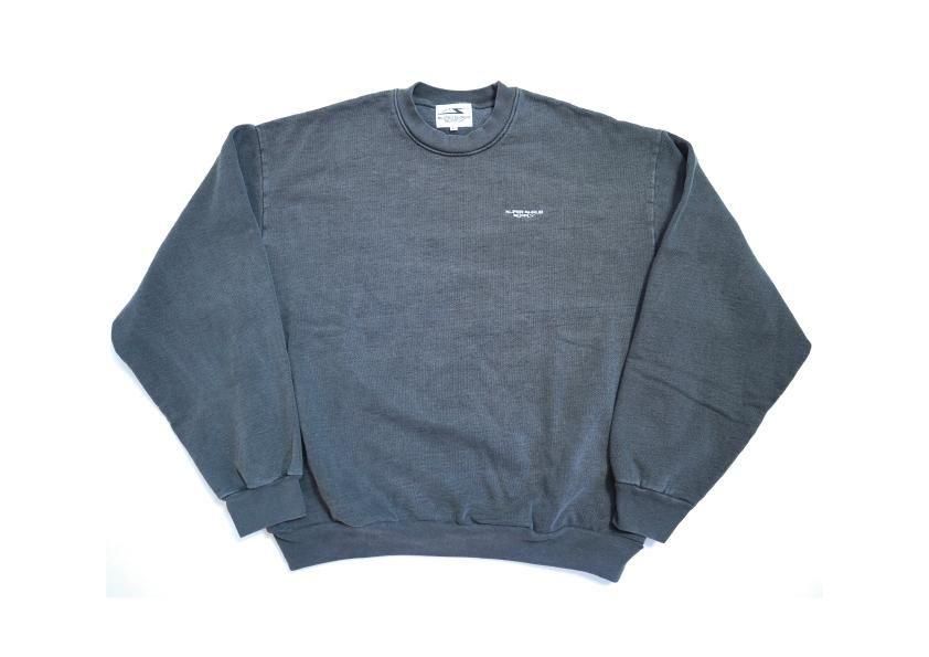 embroidery crew neck grey shadow